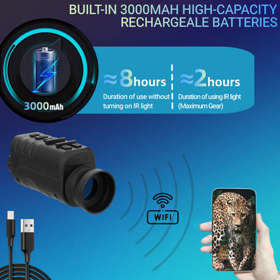 IR OLED 6X 디지털 확대판 1X 광학 확대판의 야간 시력 안경
