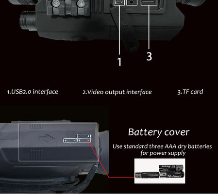 엔비디아 나이트 비전 쌍안경 휴대용 6X 디지털 사냥 망원경 전체 색상 Nvgs