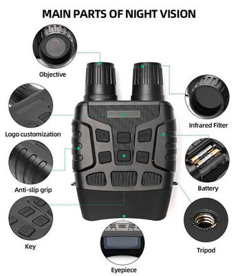 헬멧 장착 3.7v 야간 시력 망원경 250-300m의 효과적인 시력 거리를 위해