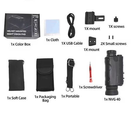 민간인 야간 시력용 안경 C형 USB 재충전 리?? 배터리 9백만 해상도