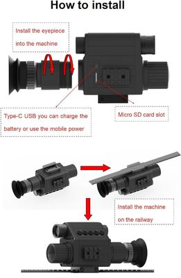M5 디지털 1080P 낮과 밤 시야 총기 범주 사냥 단광 카메라 850 또는 940nm IR (M5-50-IR940-GP)