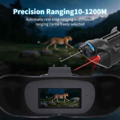 Binocular Night Vision Goggles with 1200m Range 6000mAh Battery and 2K Video Resolution for Military and Hunting